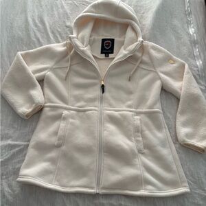 NWOT 1 Madison Expedition Ladies Teddy Full Zip Jacket Size L Ivory